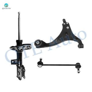 Set of 3 Front Right Lower Control Arm-Sway Bar Link-Suspension Strut Assembly For 2012 Hyundai Elantra
