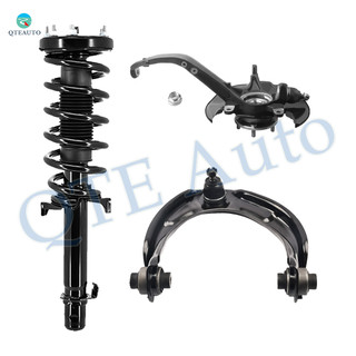 Set of 3 Front Right Upper Control Arm Ball Joint-Suspension Knuckle Assembly-Quick Complete Strut-Coil Spring Assembly For 2009-2014 Acura TSX