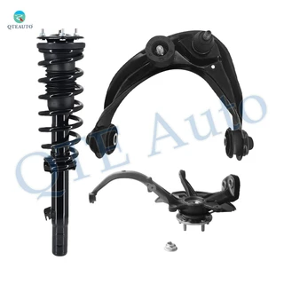 Set of 3 Front Right Upper Control Arm Ball Joint-Suspension Knuckle Assembly-Quick Complete Strut-Coil Spring Assembly For 2006-2009 Mercury Milan L4 FWD