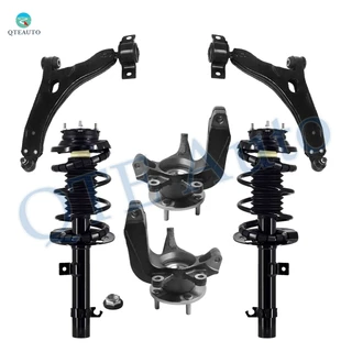 Set of 6 Front Lower Control Arm Ball Joint-Suspension Knuckle Assembly-Quick Complete Strut-Coil Spring Assembly For 2006 2007 Ford Focus