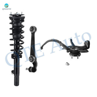 Set of 3 Front Right Lower Forward Control Arm Ball Joint-Suspension Knuckle Assembly-Quick Complete Strut-Coil Spring Assembly For 2006 2007 Ford Fusion L4