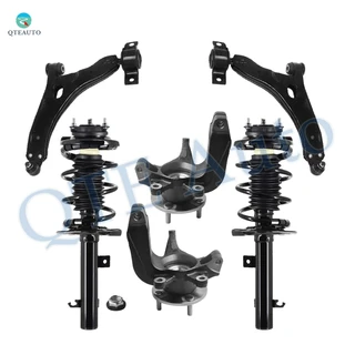 Set of 6 Front Lower Control Arm Ball Joint-Suspension Knuckle Assembly-Quick Complete Strut-Coil Spring Assembly For 2007 Ford Focus