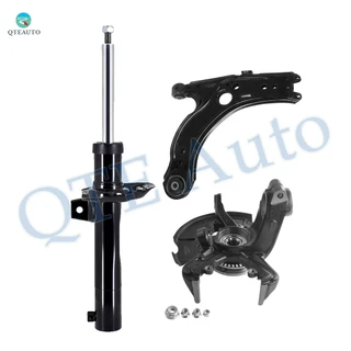 Set of 3 Front Left Lower Control Arm-Suspension Knuckle Assembly-Suspension Strut Assembly For 2005 2006 Volkswagen Jetta