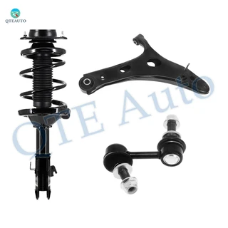 Set of 3 Front Left Lower Control Arm Ball Joint-Sway Bar Link-Quick Complete Strut-Coil Spring Assembly For 2017 2018 Subaru Forester