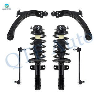 Set of 6 Front Lower Control Arm Ball Joint-Sway Bar Link-Quick Complete Strut-Coil Spring Assembly For 2007-2010 Pontiac G5