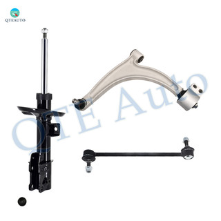 Set of 3 Front Left Lower Control Arm Ball Joint-Sway Bar Link-Suspension Strut Assembly For 2005-2009 Pontiac G6