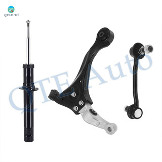 Set of 3 Front Right Lower Control Arm-Sway Bar Link-Suspension Strut Assembly For 2006-2010 Hyundai Sonata
