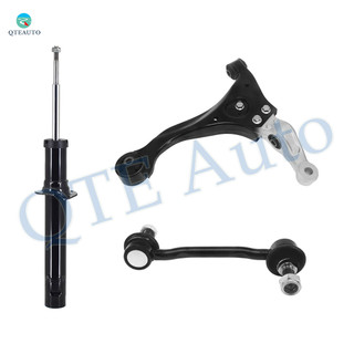 Set of 3 Front Left Lower Control Arm-Sway Bar Link-Suspension Strut Assembly For 2006-2008 Hyundai Sonata