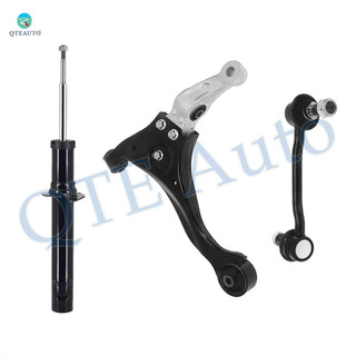 Set of 3 Front Left Lower Control Arm-Sway Bar Link-Suspension Strut Assembly For 2006-2008 Hyundai Sonata