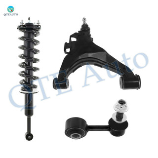 Set of 3 Front Left Lower Control Arm Ball Joint-Sway Bar Link-Quick Complete Strut-Coil Spring Assembly For 2008-2022 Toyota Sequoia 4WD