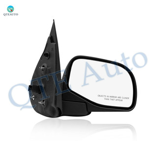 Right Passenger Side Mirror, Power Adjust Non-Heated Textured Black Manual Folding For 2002-2005 Mercury Mountaineer No Signal Light No Blind Spot Feature No Memory