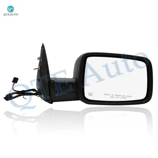 Right Passenger Side Mirror, Power Adjust Heated Textured Black Manual Folding For 2011 2012 RAM 2500 No Signal Light No Blind Spot Feature No Memory