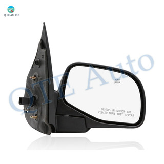 Right Passenger Side Mirror, Power Adjust Heated Textured Black Manual Folding For 2002-2005 Mercury Mountaineer No Signal Light No Blind Spot Feature No Memory