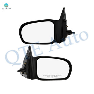 Driver & Passenger Side Mirrors, Manual Adjust Non-Heated Paintable Non-Folding For 2001-2005 Honda Civic No Signal Light No Blind Spot Feature No Memory