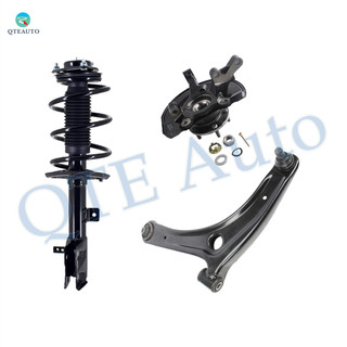 Set of 3 Front Left Lower Control Arm Ball Joint-Suspension Knuckle Assembly-Quick Complete Strut-Coil Spring Assembly For 2007-2010 Jeep Compass
