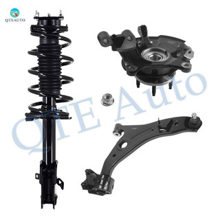 Set of 3 Front Right Lower Control Arm Ball Joint-Suspension Knuckle Assembly-Quick Complete Strut-Coil Spring Assembly For 2011-2014 Ford Edge