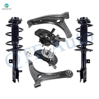 Set of 6 Front Lower Control Arm Ball Joint-Suspension Knuckle Assembly-Quick Complete Strut-Coil Spring Assembly For 2007-2012 Dodge Caliber