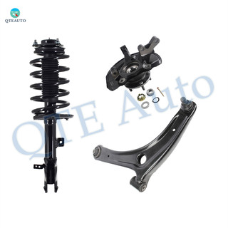 Set of 3 Front Left Lower Control Arm Ball Joint-Suspension Knuckle Assembly-Quick Complete Strut-Coil Spring Assembly For 2011-2017 Jeep Patriot FWD
