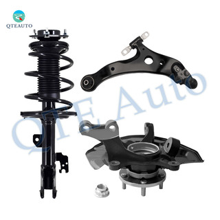Set of 3 Front Right Lower Control Arm Ball Joint-Suspension Knuckle Assembly-Quick Complete Strut-Coil Spring Assembly For 2007-2009 Toyota Camry Exc. Japan Built