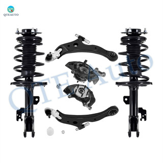 Set of 6 Front Lower Control Arm Ball Joint-Suspension Knuckle Assembly-Quick Complete Strut-Coil Spring Assembly For 2007-2011 Toyota Camry