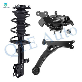Set of 3 Front Right Lower Control Arm-Suspension Knuckle Assembly-Quick Complete Strut-Coil Spring Assembly For 2009-2013 Toyota Corolla