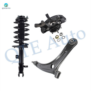 Set of 3 Front Right Lower Control Arm Ball Joint-Suspension Knuckle Assembly-Quick Complete Strut-Coil Spring Assembly For 2011-2017 Jeep Patriot FWD