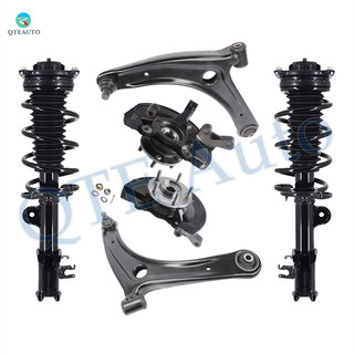 Set of 6 Front Lower Control Arm Ball Joint-Suspension Knuckle Assembly-Quick Complete Strut-Coil Spring Assembly For 2017 Jeep Compass FWD