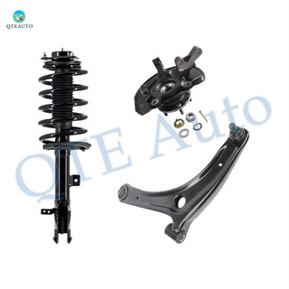Set of 3 Front Left Lower Control Arm Ball Joint-Suspension Knuckle Assembly-Quick Complete Strut-Coil Spring Assembly For 2011-2017 Jeep Compass