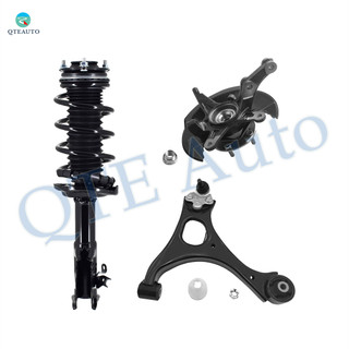 Set of 3 Front Left Lower Control Arm Ball Joint-Suspension Knuckle Assembly-Quick Complete Strut-Coil Spring Assembly For 2006-2011 Honda Civic L4