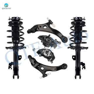 Set of 6 Front Lower Control Arm Ball Joint-Suspension Knuckle Assembly-Quick Complete Strut-Coil Spring Assembly For 2007-2011 Toyota Camry V6