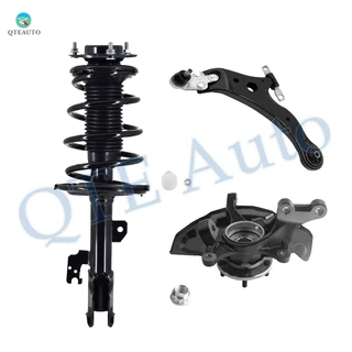 Set of 3 Front Left Lower Control Arm Ball Joint-Suspension Knuckle Assembly-Quick Complete Strut-Coil Spring Assembly For 2007-2009 Lexus ES350 To 07/2009