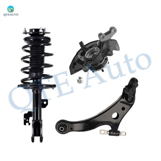 Set of 3 Front Left Lower Control Arm Ball Joint-Suspension Knuckle Assembly-Quick Complete Strut-Coil Spring Assembly For 2007-2011 Toyota Camry SE