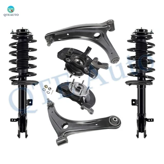 Set of 6 Front Lower Control Arm Ball Joint-Suspension Knuckle Assembly-Quick Complete Strut-Coil Spring Assembly For 2011-2017 Jeep Patriot 4WD