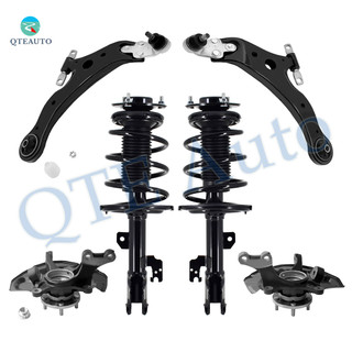 Set of 6 Front Lower Control Arm Ball Joint-Suspension Knuckle Assembly-Quick Complete Strut-Coil Spring Assembly For 2007-2009 Toyota Camry L4