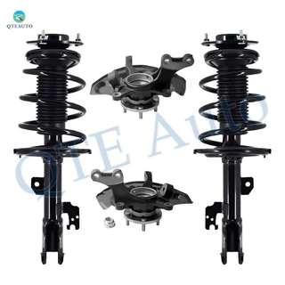 Set of 4 Front Suspension Knuckle Assembly-Quick Complete Strut-Coil Spring Assembly For 2007-2009 Toyota Camry SE