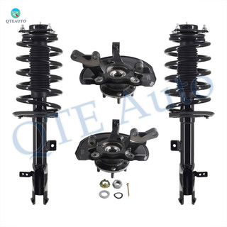Set of 4 Front Suspension Knuckle Assembly-Quick Complete Strut-Coil Spring Assembly For 2012-2017 Jeep Patriot 4WD