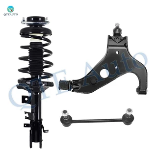 Set of 3 Front Right Lower Control Arm-Sway Bar Link-Quick Complete Strut-Coil Spring Assembly For 1999-2001 Infiniti QX4
