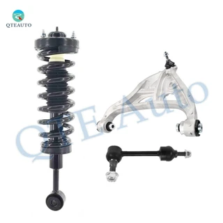 Set of 3 Front Left Lower Control Arm Ball Joint-Sway Bar Link-Quick Complete Strut-Coil Spring Assembly For 2004 2005 Ford F-150