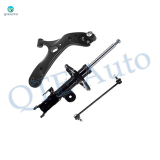 Set of 3 Front Left Lower Control Arm Ball Joint-Sway Bar Link-Suspension Strut Assembly For 2010-2015 Toyota Prius