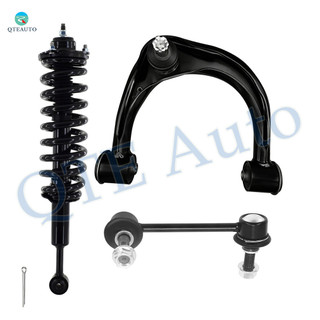 Set of 3 Front Right Upper Control Arm Ball Joint-Sway Bar Link-Quick Complete Strut-Coil Spring Assembly For 2010-2014 Toyota FJ Cruiser