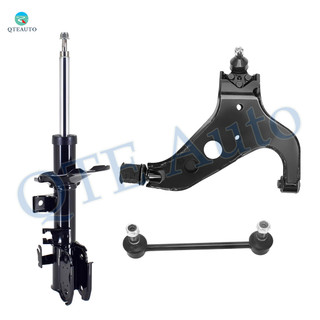 Set of 3 Front Right Lower Control Arm-Sway Bar Link-Suspension Strut Assembly For 2001-2003 Infiniti QX4