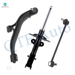 Set of 3 Front Right Lower Control Arm Ball Joint-Sway Bar Link-Suspension Strut Assembly For 2001-2007 Dodge Caravan