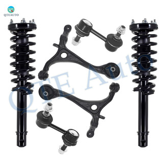 Set of 6 Front Lower Control Arm-Sway Bar Link-Quick Complete Strut-Coil Spring Assembly For 2004-2006 Acura TL