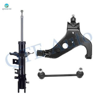 Set of 3 Front Right Lower Control Arm-Sway Bar Link-Suspension Strut Assembly For 1999 2000 Infiniti QX4