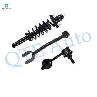 Set of 3 Rear Upper Control Arm-Sway Bar Link-Quick Complete Strut-Coil Spring Assembly For 2011-2014 Chrysler 200