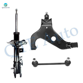 Set of 3 Front Left Lower Control Arm-Sway Bar Link-Suspension Strut Assembly For 2002 2003 Infiniti QX4