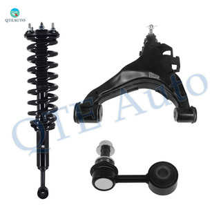 Set of 3 Front Right Lower Control Arm Ball Joint-Sway Bar Link-Quick Complete Strut-Coil Spring Assembly For 2007-2021 Toyota Tundra w/ TRD Package