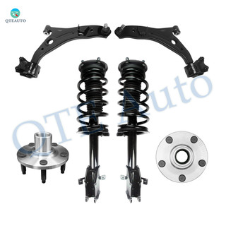 Set of 6 Front Lower Control Arm Ball Joint-Wheel Hub Bearing Assembly-Quick Complete Strut-Coil Spring Assembly For 2007 2008 Lincoln MKX