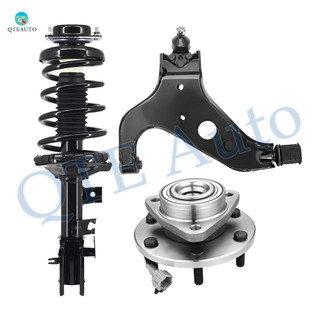 Set of 3 Front Left Lower Control Arm-Wheel Hub Bearing Assembly-Quick Complete Strut-Coil Spring Assembly For 2004 Nissan Pathfinder