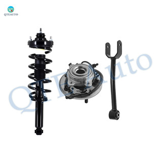 Set of 3 Rear Right Upper Control Arm-Wheel Hub Bearing Assembly-Quick Complete Strut-Coil Spring Assembly For 2011-2018 Dodge Journey